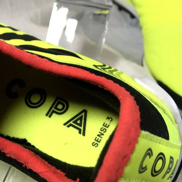 Adidas Turf Copa Sense.3 Soccer/Football Shoes M Sz 7/W Sz 8 Neon Yellow Lt Wt - Picture 5 of 11
